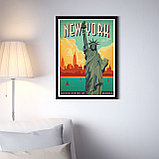 Ретро постер (плакат) "Нью Йорк" на стену для интерьера. Любые размеры, фото 4