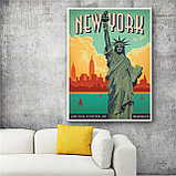 Ретро постер (плакат) "Нью Йорк" на стену для интерьера. Любые размеры, фото 5