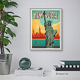 Ретро постер (плакат) "Нью Йорк" на стену для интерьера. Любые размеры, фото 6