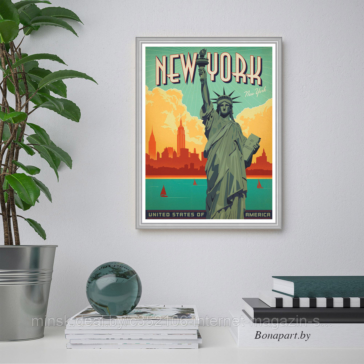 Ретро постер (плакат) "Нью Йорк" на стену для интерьера. Любые размеры - фото 6 - id-p123685942