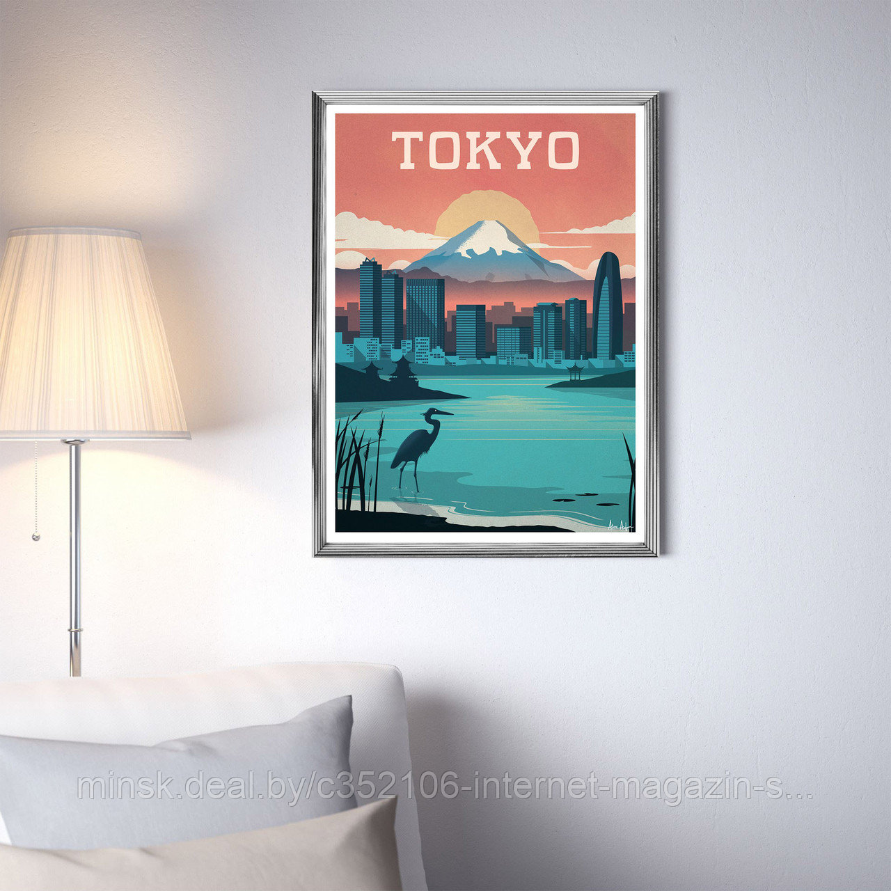 Ретро постер (плакат) "Токио" на стену для интерьера. Любые размеры - фото 2 - id-p123687053