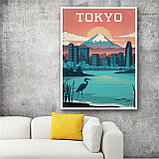Ретро постер (плакат) "Токио" на стену для интерьера. Любые размеры, фото 4