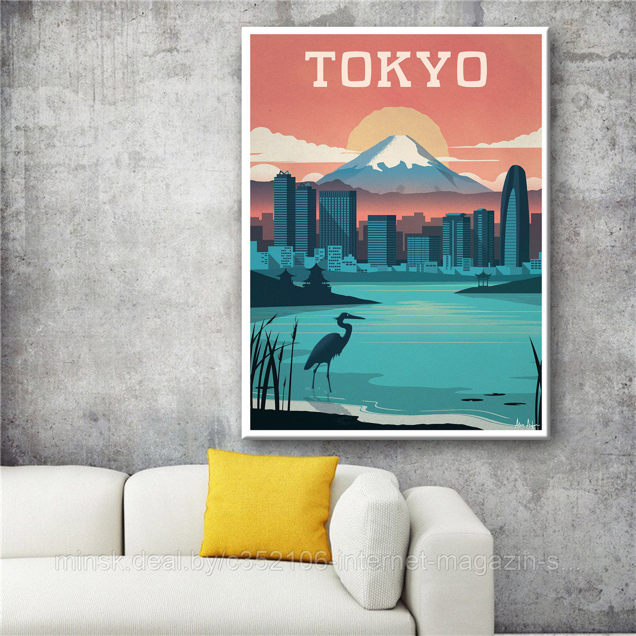 Ретро постер (плакат) "Токио" на стену для интерьера. Любые размеры - фото 4 - id-p123687053