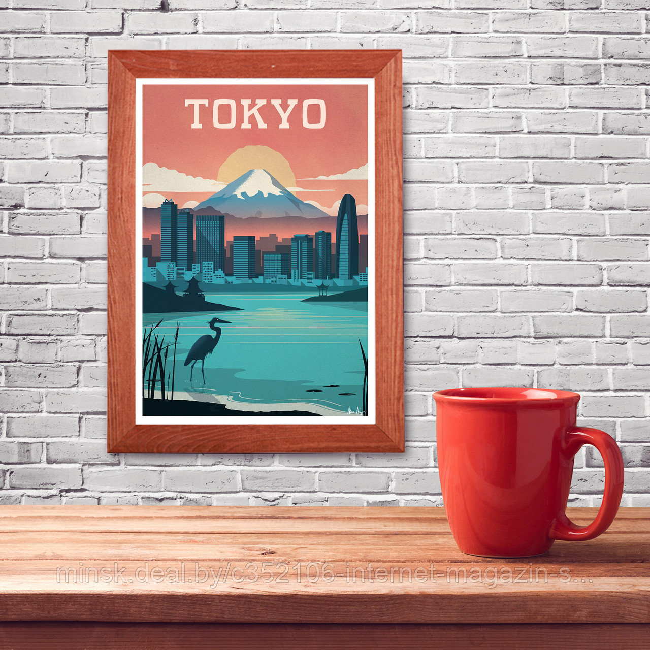 Ретро постер (плакат) "Токио" на стену для интерьера. Любые размеры - фото 7 - id-p123687053