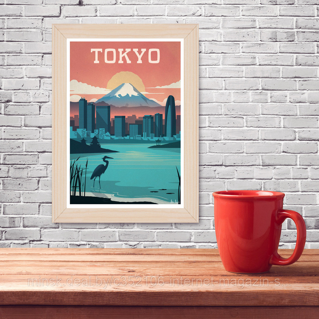 Ретро постер (плакат) "Токио" на стену для интерьера. Любые размеры - фото 8 - id-p123687053