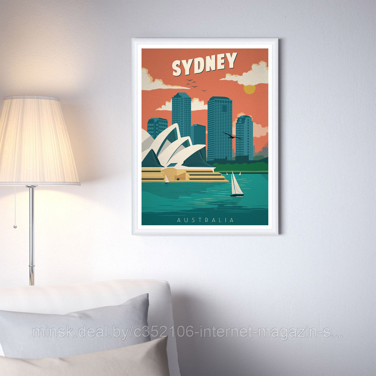 Ретро постер (плакат) "Сидней" на стену для интерьера. Любые размеры - фото 6 - id-p123692003