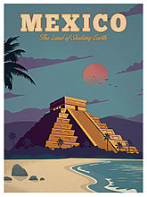 Ретро постер (плакат) "Мехико"