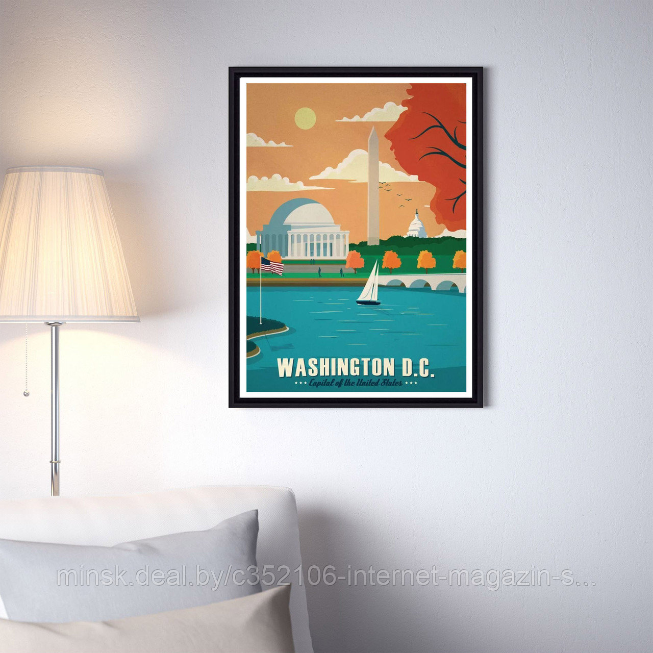 Ретро постер (плакат) "Вашингтон" - фото 4 - id-p123692119
