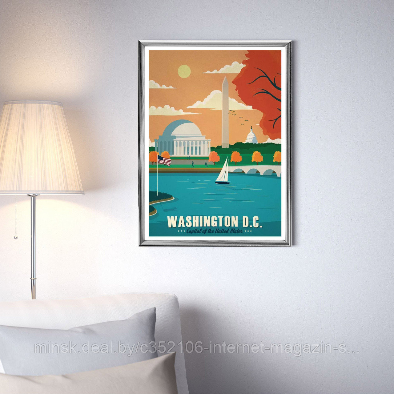 Ретро постер (плакат) "Вашингтон" - фото 3 - id-p123692119