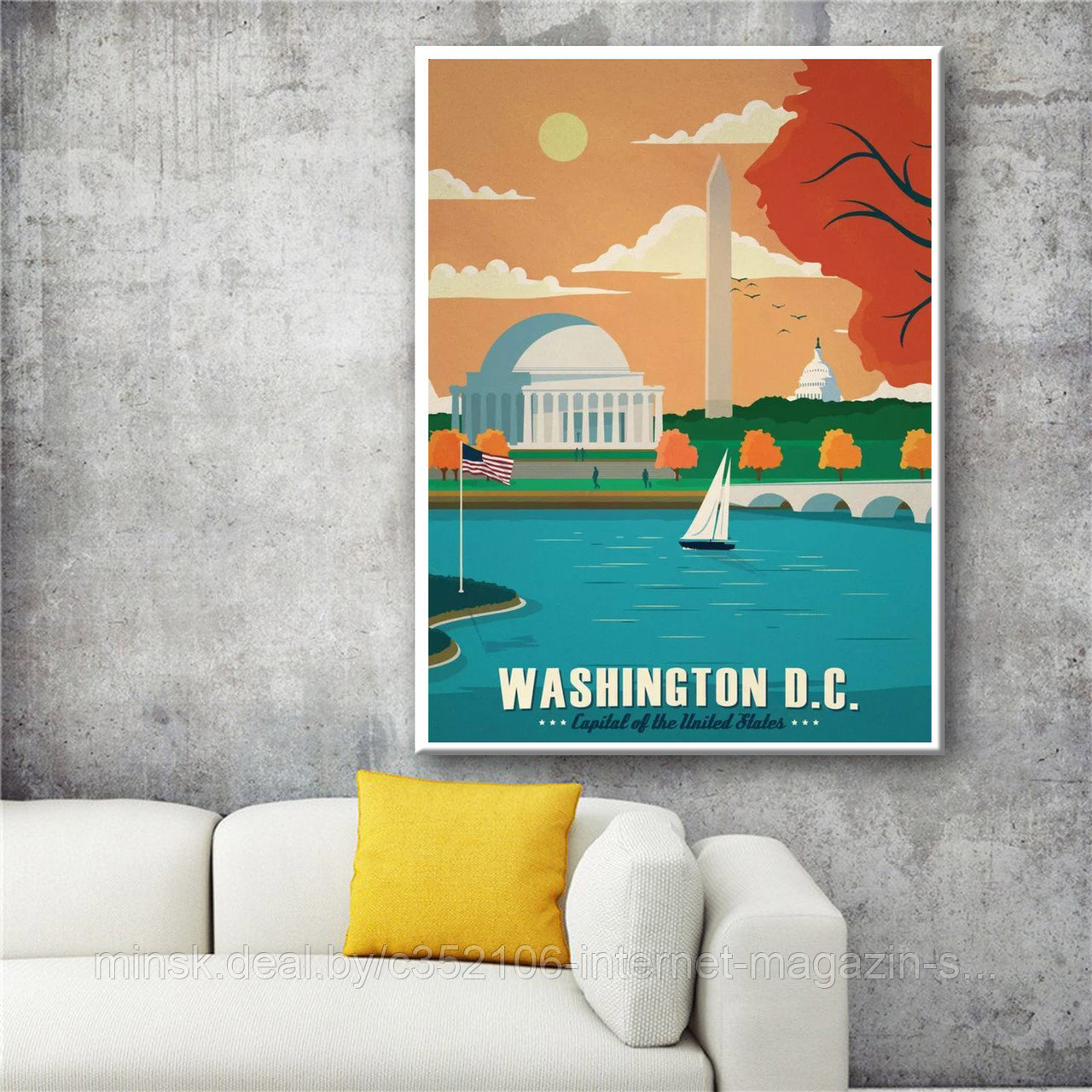 Ретро постер (плакат) "Вашингтон" - фото 5 - id-p123692119