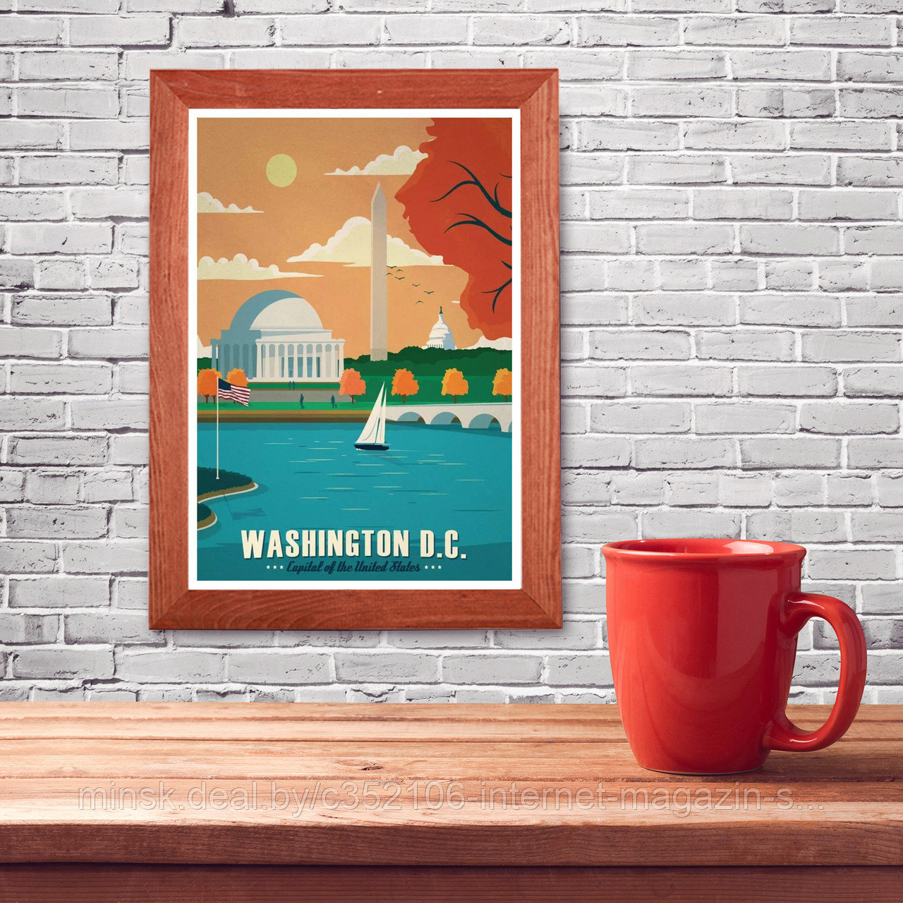 Ретро постер (плакат) "Вашингтон" - фото 8 - id-p123692119
