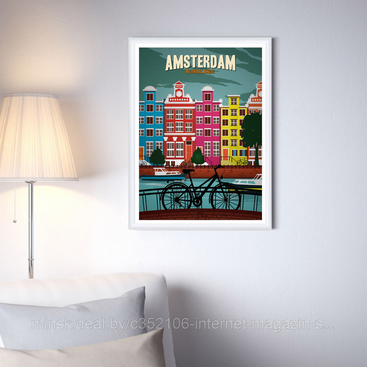 Ретро постер (плакат) "Амстердам" - фото 2 - id-p123692340