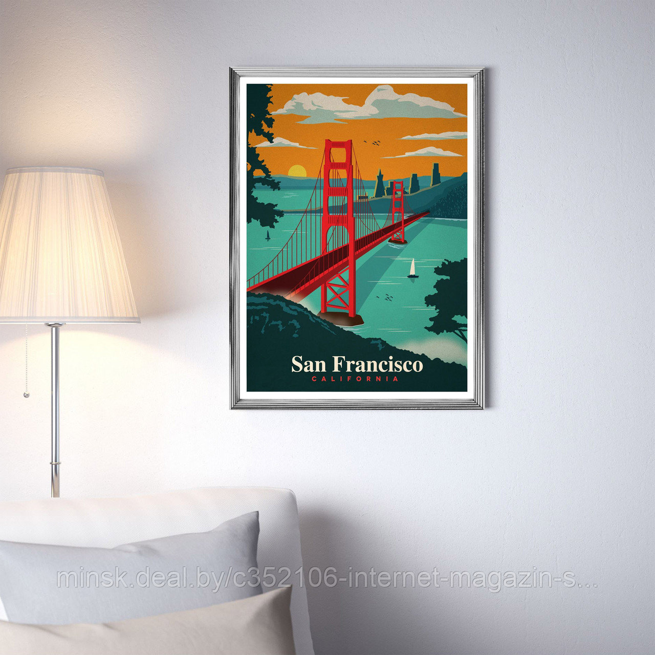 Ретро постер (плакат) "Сан Франциско" - фото 2 - id-p123692378