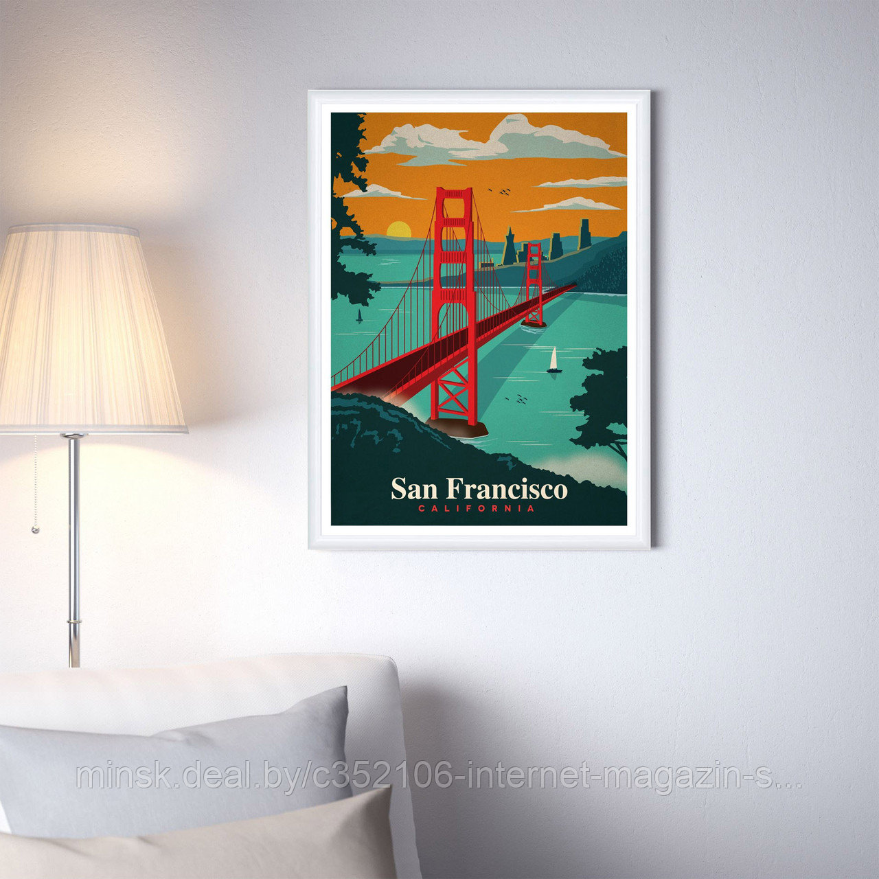 Ретро постер (плакат) "Сан Франциско" - фото 4 - id-p123692378
