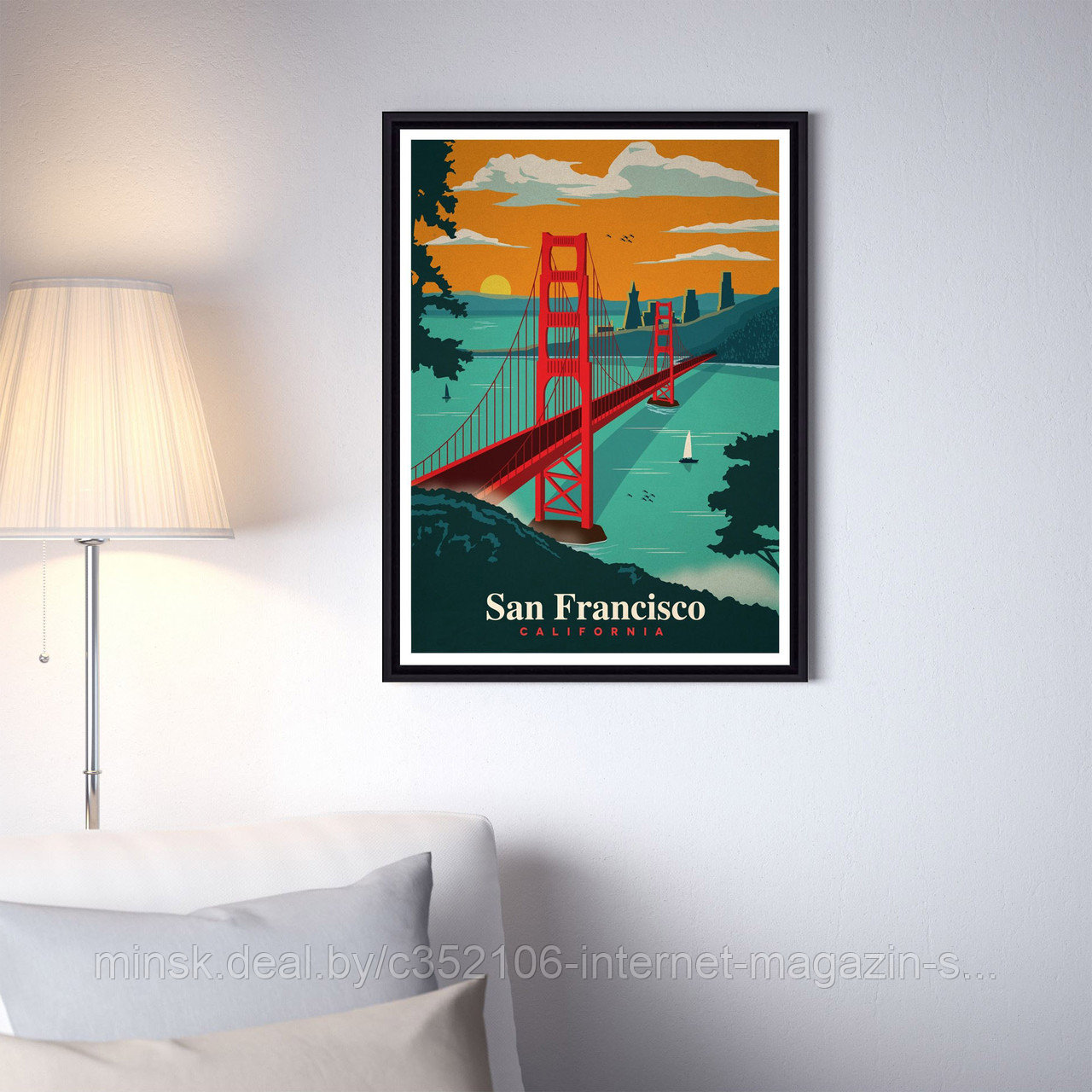 Ретро постер (плакат) "Сан Франциско" - фото 3 - id-p123692378