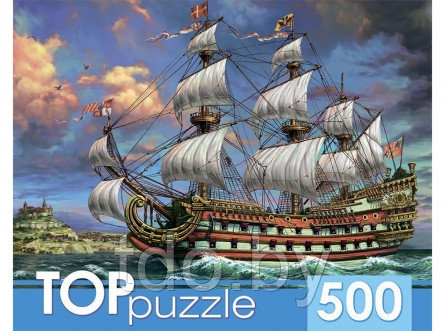 ПАЗЛЫ 500 элементов. Парусник в море