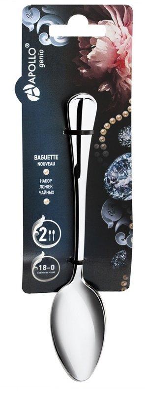Набор чайных ложек APOLLO Genio "Baguette Nouveau" 2 пр., нерж. сталь, арт. BGN-52