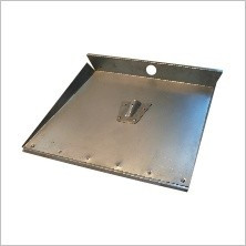 Лопата снеговая метал 3-х бор. 500х375, алюм. планка 1,5 мм, дерев черенок, V-ручка