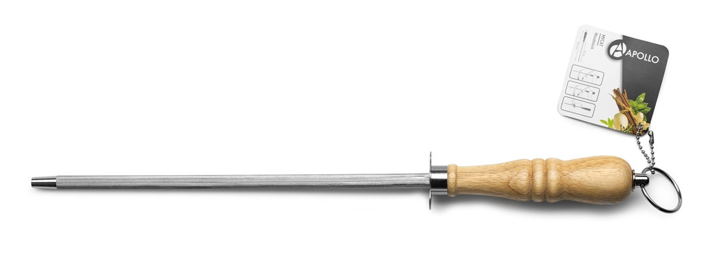 Мусат для правки ножей APOLLO "Woodstock" 25 см, нерж. сталь, дерево, арт. WDK-88