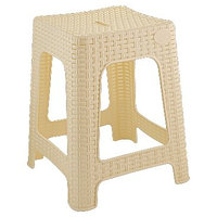 Табурет Rattan 36х36х45см. квадратный, белый шоколад, арт. ING6181