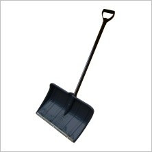 Лопата снеговая пласт №3 490х370 алюм. планка,алюм. черенок 32 мм, V-ручка