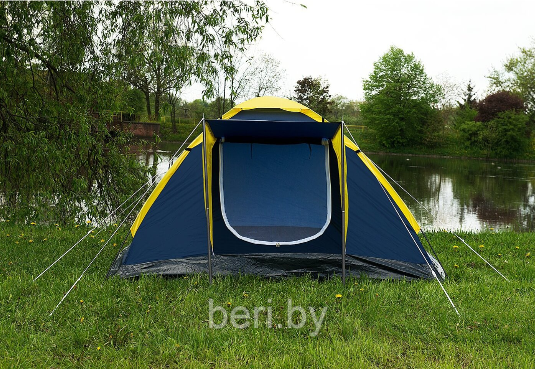 Палатка туристическая Acamper MONODOME 4, 4-х местная, blue - фото 3 - id-p123712036