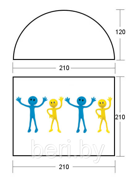 Палатка туристическая Acamper MONODOME 4, 4-х местная, green - фото 5 - id-p123712065