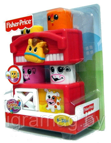 Игрушка Кубики-блоки с сюрпризами "Весёлые зверята" FisherPrice