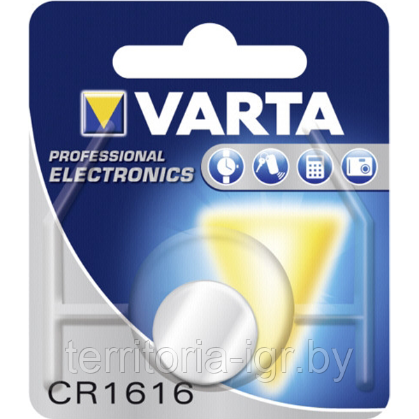 Литиевой элемент питания CR1616/1BP Varta - фото 1 - id-p123719231