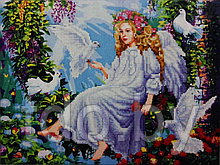 Алмазная раскраска по номерам Ангелок и голуби