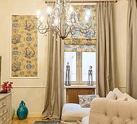 Римские шторы для классической гостиной
