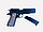 Пистолет металлический  Air Soft Gun G.1911A пневматический на пульках 6мм (металлическая обойма), фото 5