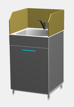 Стол-Мойка с 1-ой моечной ванной СМ-600-НЭ