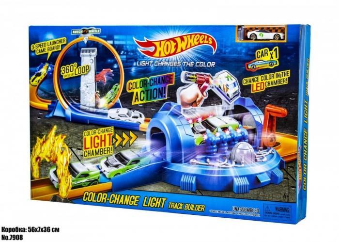 Трек аналог Hot Wheels со светом , меняет цвет 7908