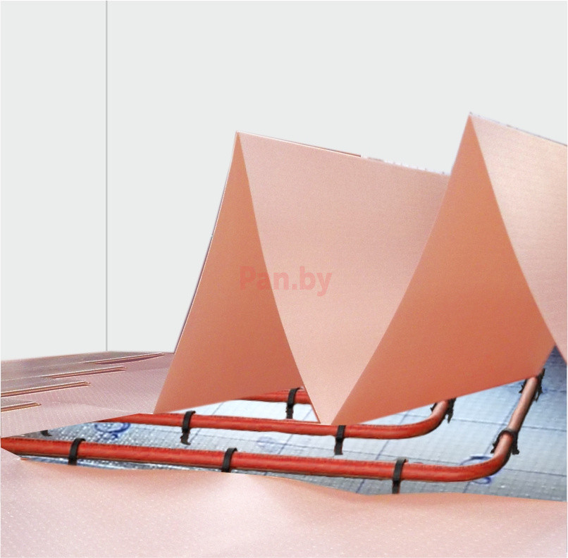 Подложка под ламинат и паркетную доску из экструдированного пенополистирола Solid гармошка, 1,8мм, розовый - фото 2 - id-p70888565