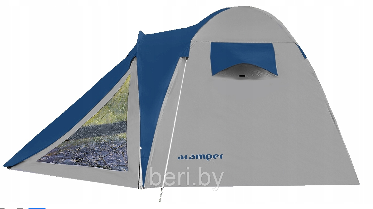Палатка туристическая ACAMPER FURAN 4 PRO 4-х местная с тамбуром - фото 2 - id-p123781447