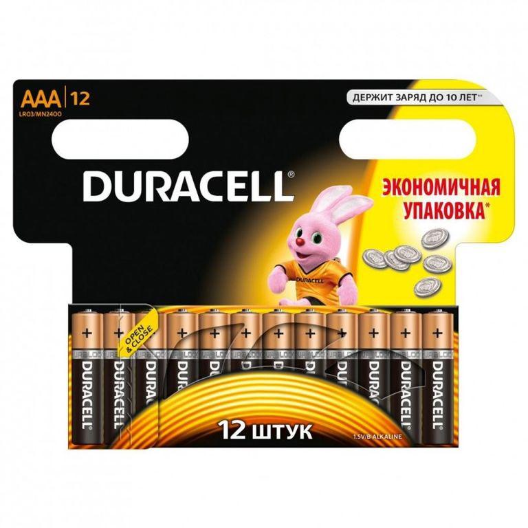 Батарейки Duracell AAA R03 "мизинчиковые"