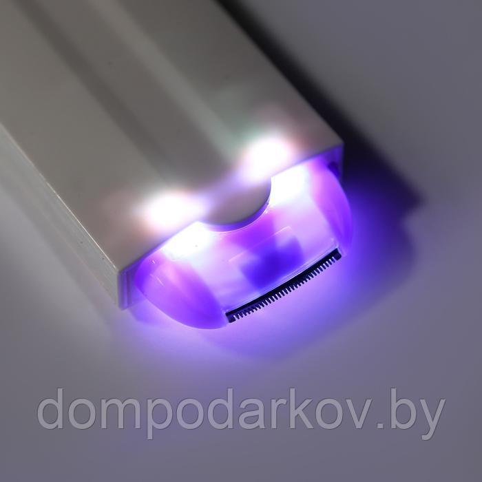 Депилятор электрический женский LuazON LEP-10, LED подсветка, 2 насадки, белый - фото 5 - id-p123803677