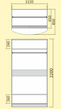 Шкаф Лагуна ШК 03-01. 112 см.  Кортэкс-мебель, фото 3