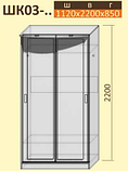 Шкаф Лагуна ШК 03-01. 112 см.  Кортэкс-мебель, фото 4