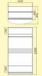 Шкаф Лагуна ШК 03-02. 112 см.  Кортекс-мебель, фото 3