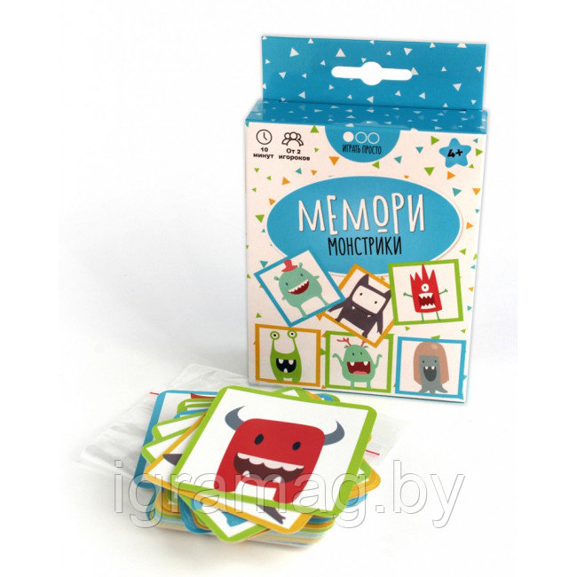Игра настольная карточная Дрофа-Медиа Мемори Монстрики - фото 1 - id-p123863618