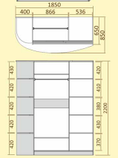 Шкаф Лагуна ШК 05-01. 185 см. Кортекс-мебель, фото 4