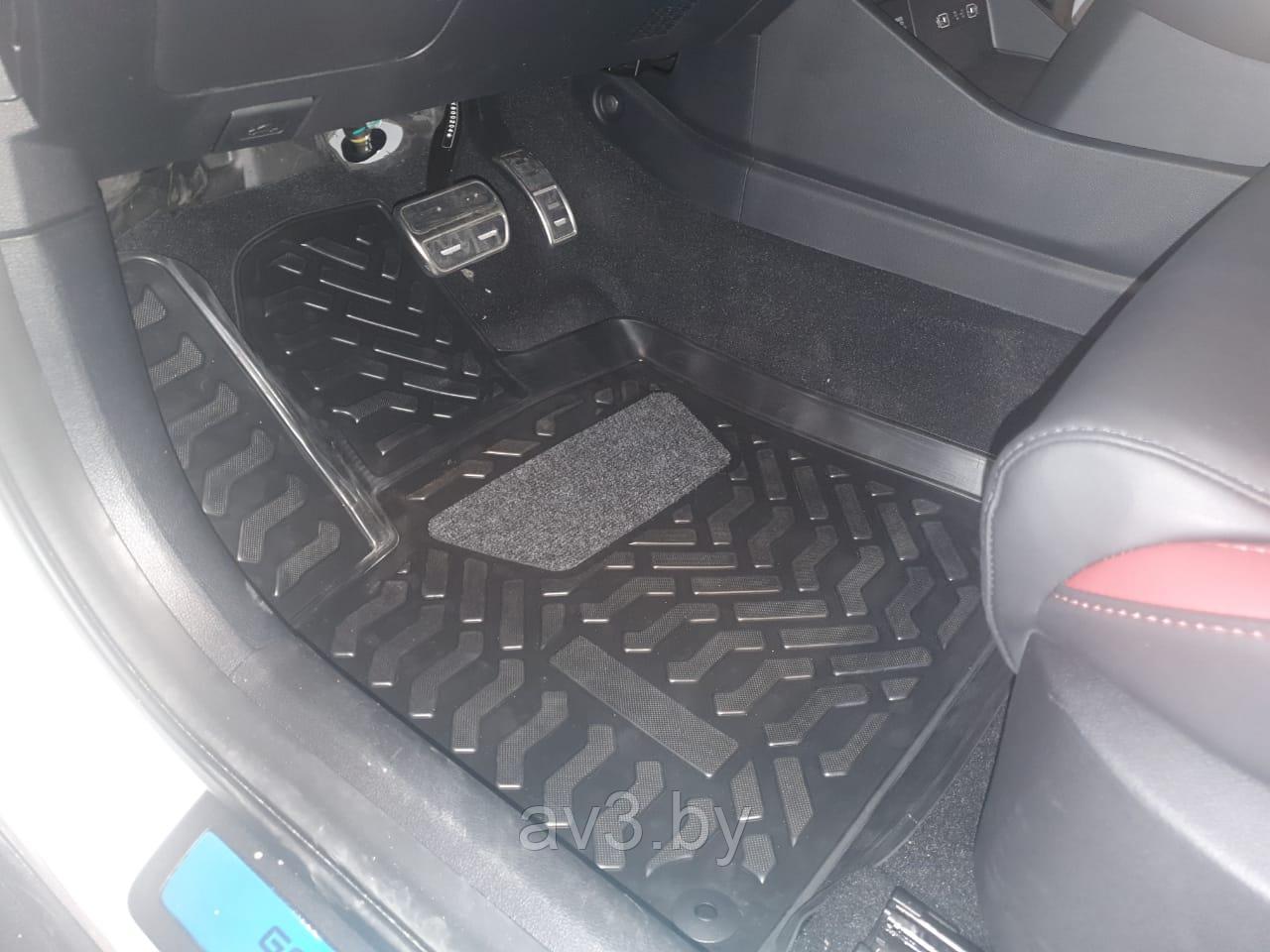 Коврики в салон Geely Coolray 2019-2024 /BelGee X50 2023- 3D с подпятником [63527]КРЕПЕЖ / Джили Кул