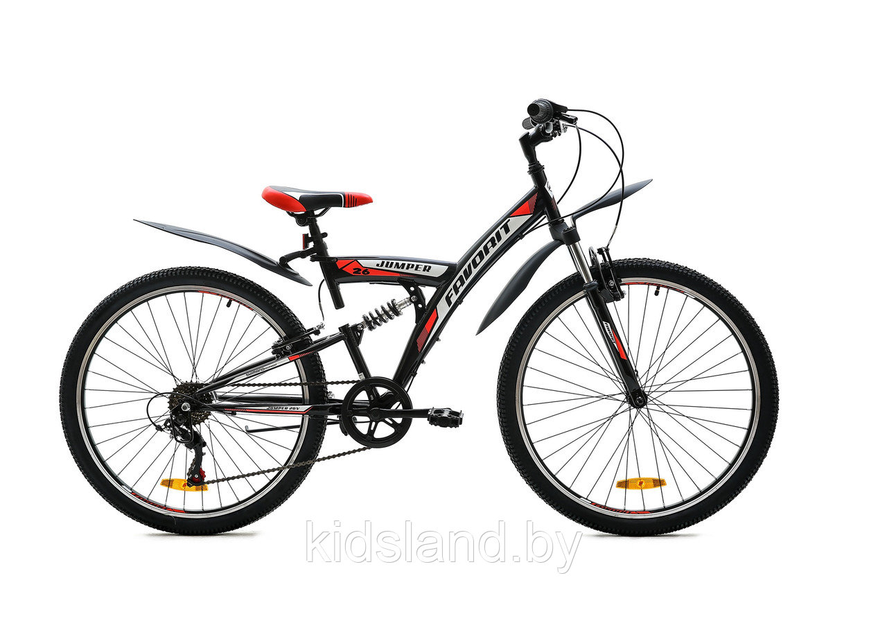 Велосипед Favorit Jumper V 26"  (черно-красный)