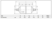 Фильтр-осушитель (дегидратор) Danfoss DML083 3/8" Flare (гайка). Dongin Thermo, Hwasung Thermo, Thermal Master