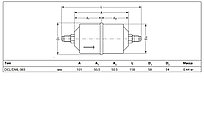 Фильтр-осушитель (дегидратор) Danfoss DML083 3/8" Flare (гайка). Dongin Thermo, Hwasung Thermo, Thermal Master