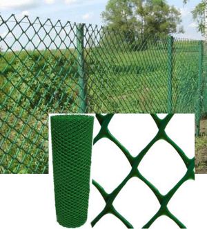 Заборная решетка (сетка пластиковая садовая) 15х15х1500 мм. (400 г/м²) зеленая - фото 1 - id-p123929102