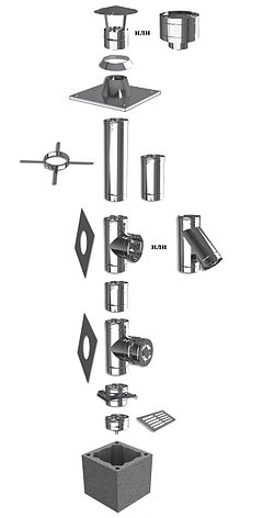 Дымоход "HotSteeL Standart" система ES (Economy), фото 2