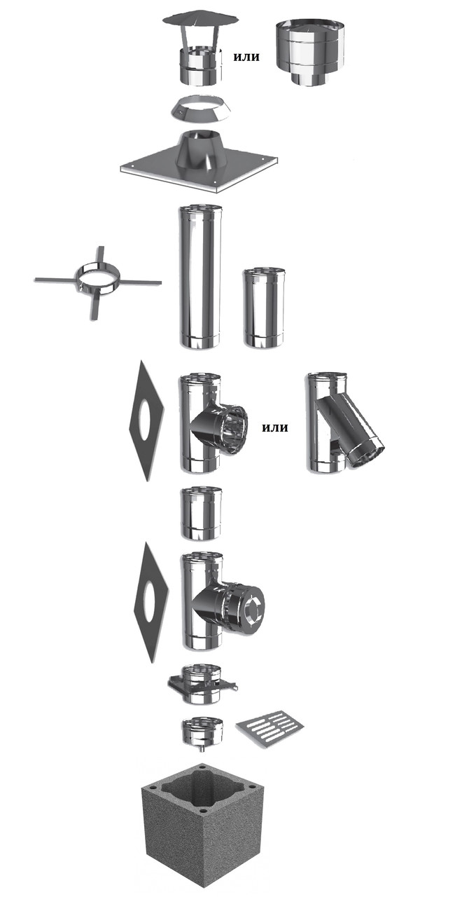 Дымоход "HotSteeL Standart" система ES (Economy) - фото 2 - id-p123236698